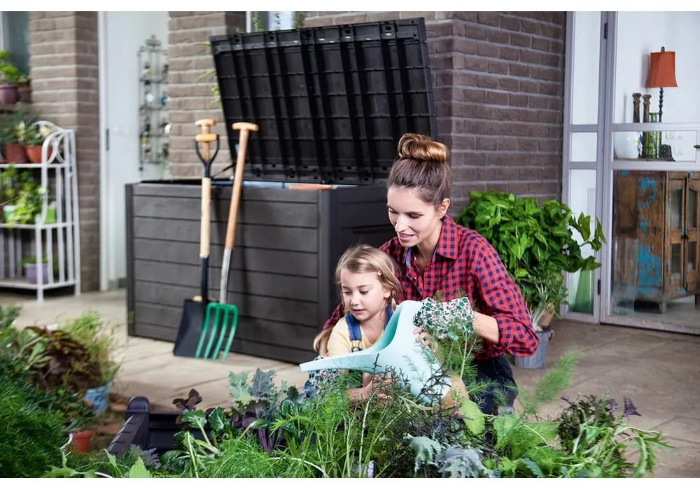 Cutie de depozitare pentru grădină maro din plastic Ontario – Keter