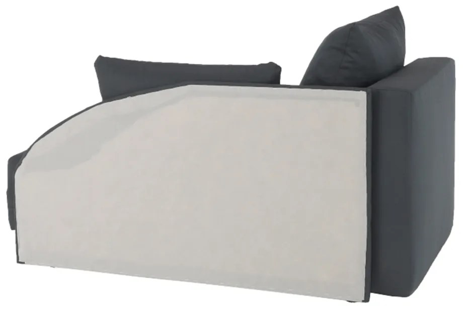 Canapea extensibilă, material textil gri-negru, stânga, LAUREL