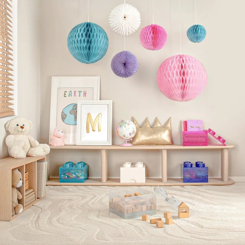 Cutie de depozitare pentru copii albastru-deschis din plastic 25x25x18 cm – LEGO®