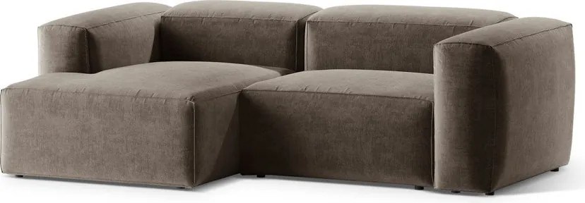 Colțar maro (cu colț pe partea stângă/cu șezlong) Bergamo – Cosmopolitan Design