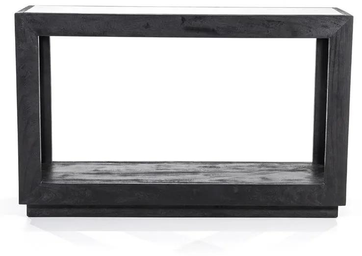 Consolă din lemn demango si stilca Liam 120x35x75 cm neagra