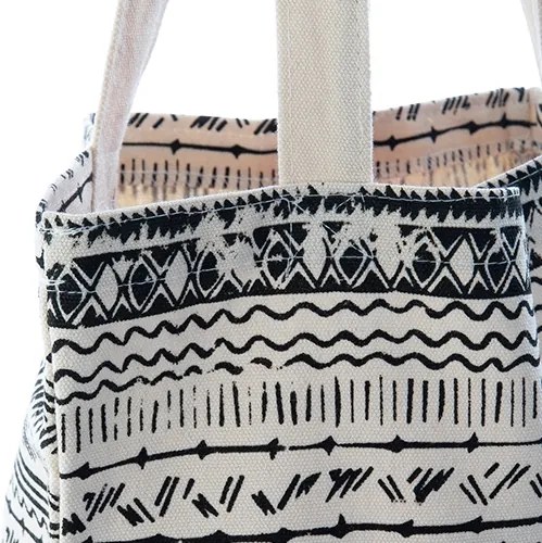 Sacosa Boho din textil 36x8x38 cm