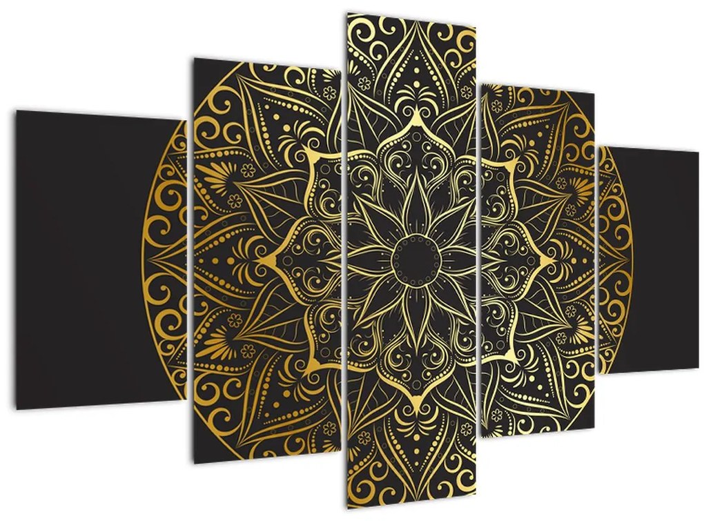 Tablou abstracției aurii (150x105 cm)