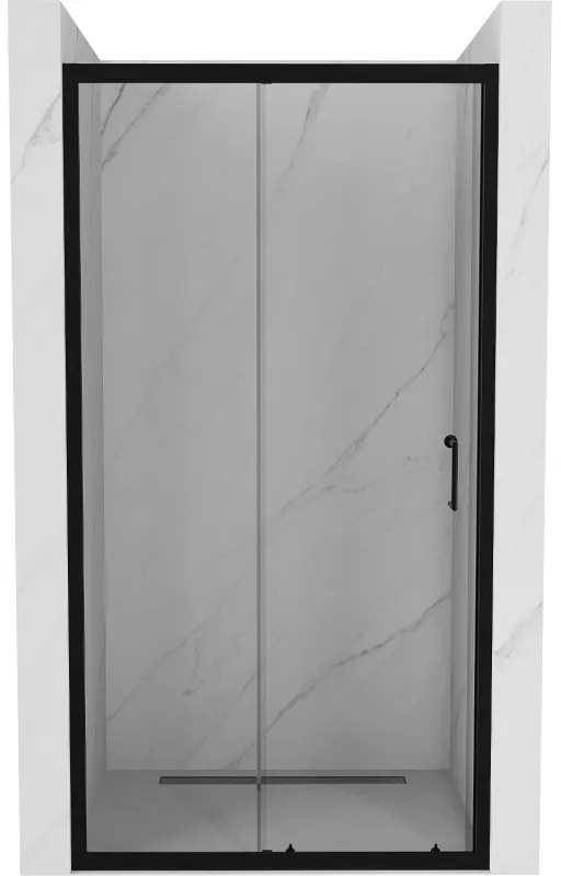 Mexen Apia uși de duș glisante 140 cm, transparente, negre - 845-140-000-70-00