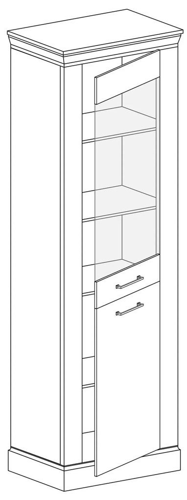 Vitrină Atena 11 (cu iluminat LED) (craft auriu). 1055347