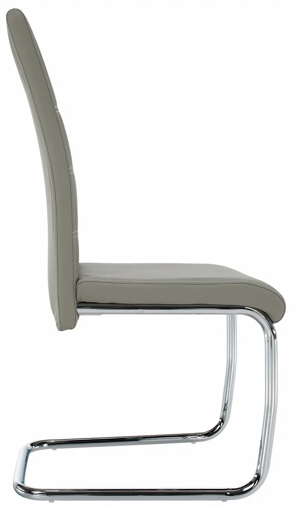 Scaun de sufragerie Abalia New (gri deschis + Crom). 808097