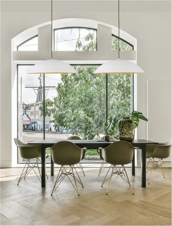 Pendul LED dimabil design modern GLIM alb 60cm