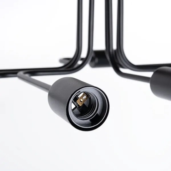 Lustră aplicată Sollux SL.1448 VECTOR 8xE27/15W/230V negru