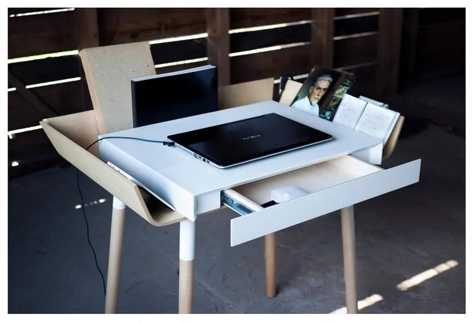 Birou cu 1 sertar EMKO My Writing, alb