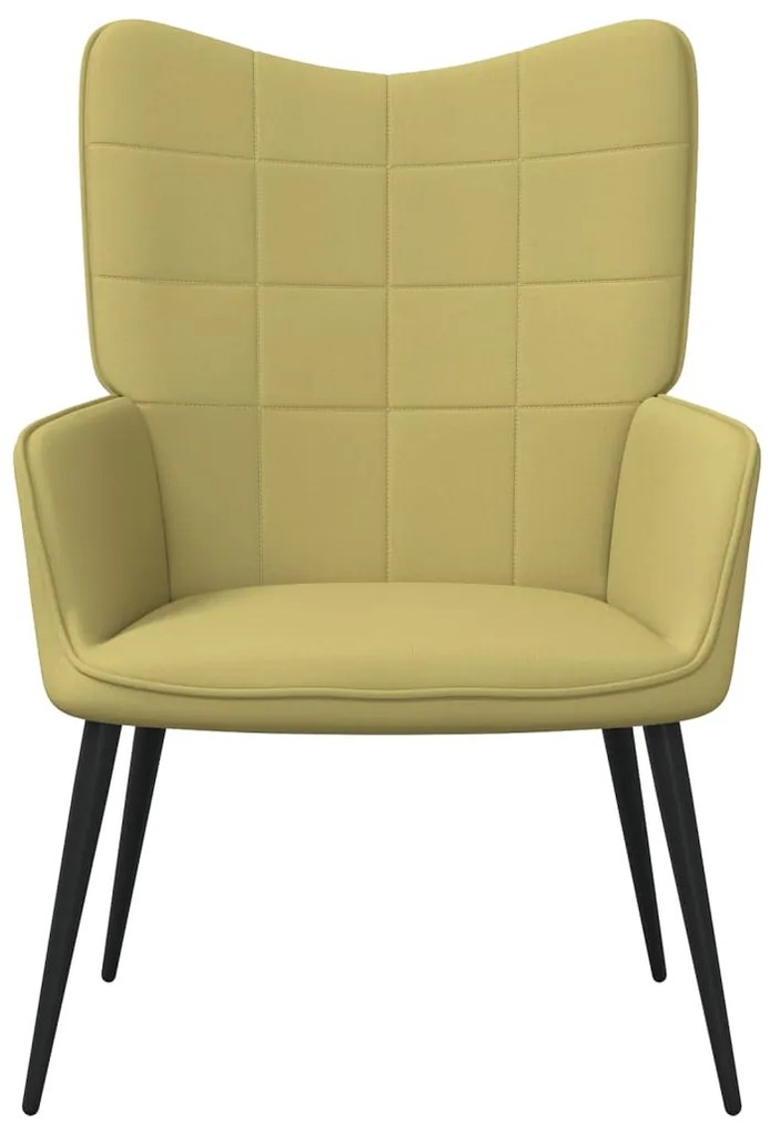 327946 vidaXL Scaun de relaxare, verde, material textil
