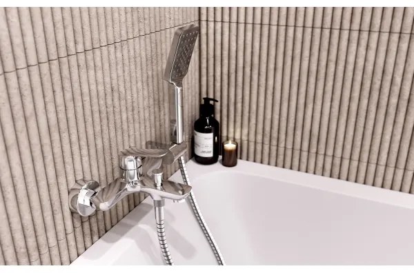 Novaservis - Set pentru cadă cu baterie METALIA, crom lucios