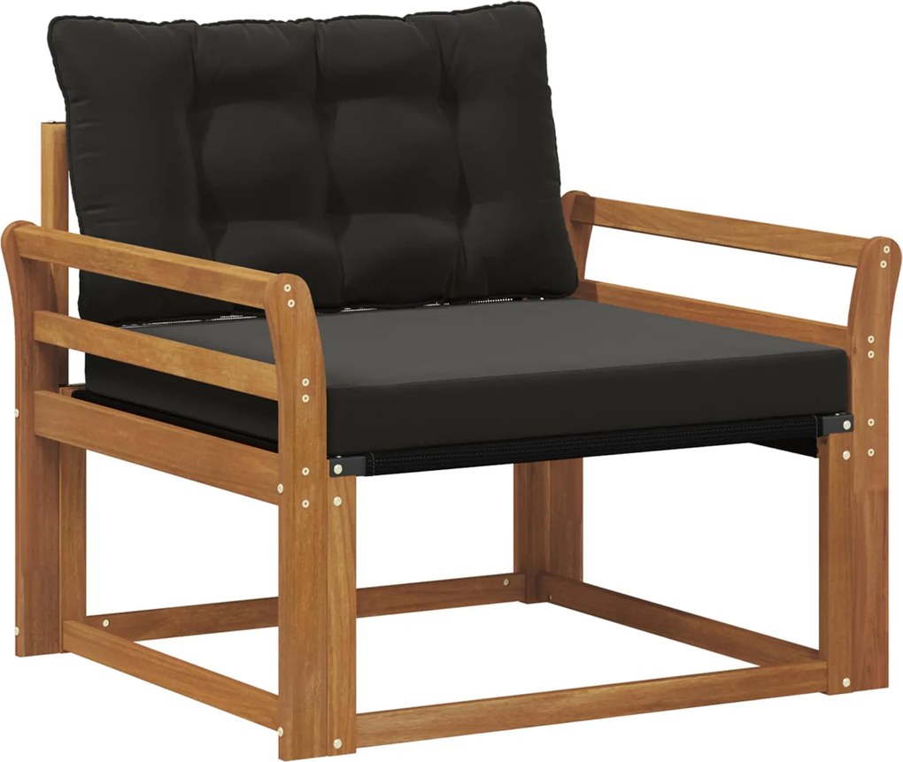 vidaXL Set de canapele de exterior Lemn solid de Acacia și Textilene