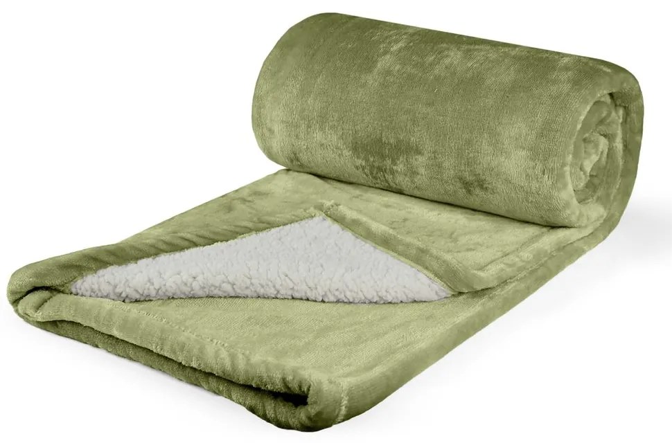 Pătură din microflanel cu imitație de mielușel