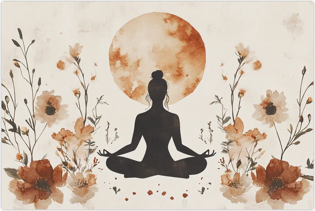 Tablou - Yoga Portocalie (90x60 cm)