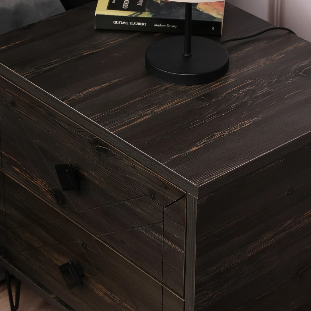 Măsuță de noptieră Luna Dark Brown