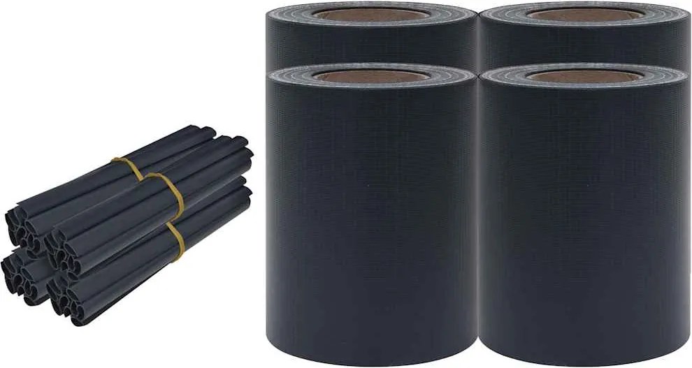 vidaXL Panouri intimitate grădină 4 buc. gri închis mat 35x0,19 m PVC