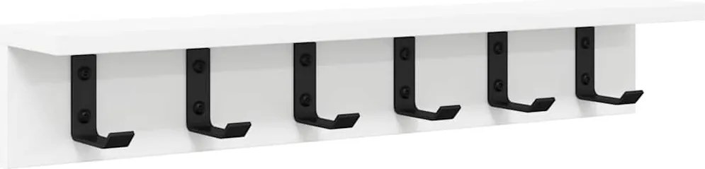 vidaXL Răcător de paltoane montat pe perete Alb 60 x 10,5 x 10,5 cm