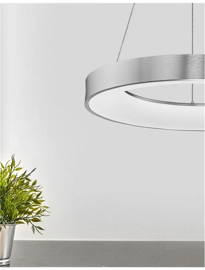 Lustra LED design modern circular RANDO THIN argintie 3000K NVL-9453456