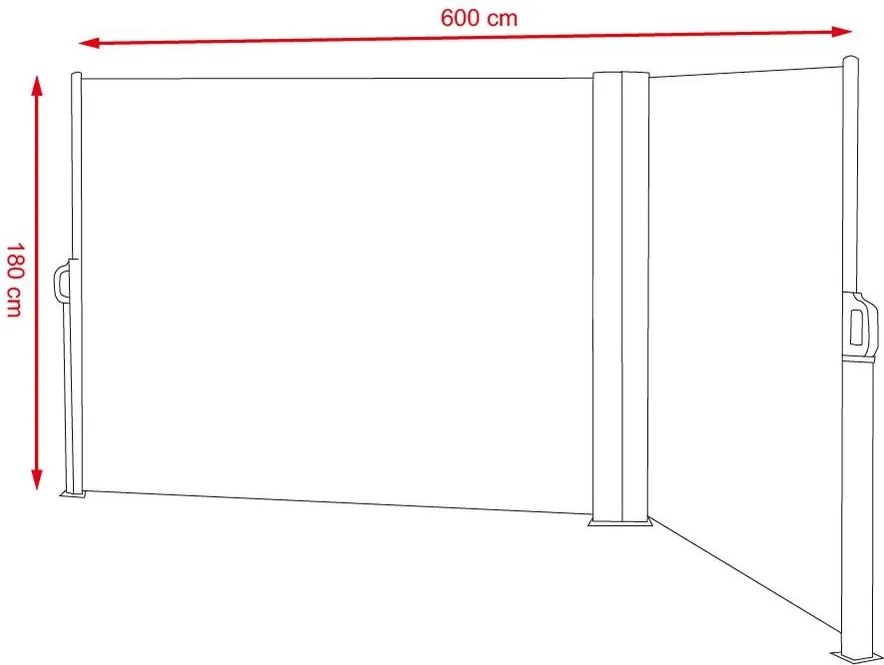 Marchiză -copertină retractabilă laterală dublă Avenberg VIOLETA - gri închis