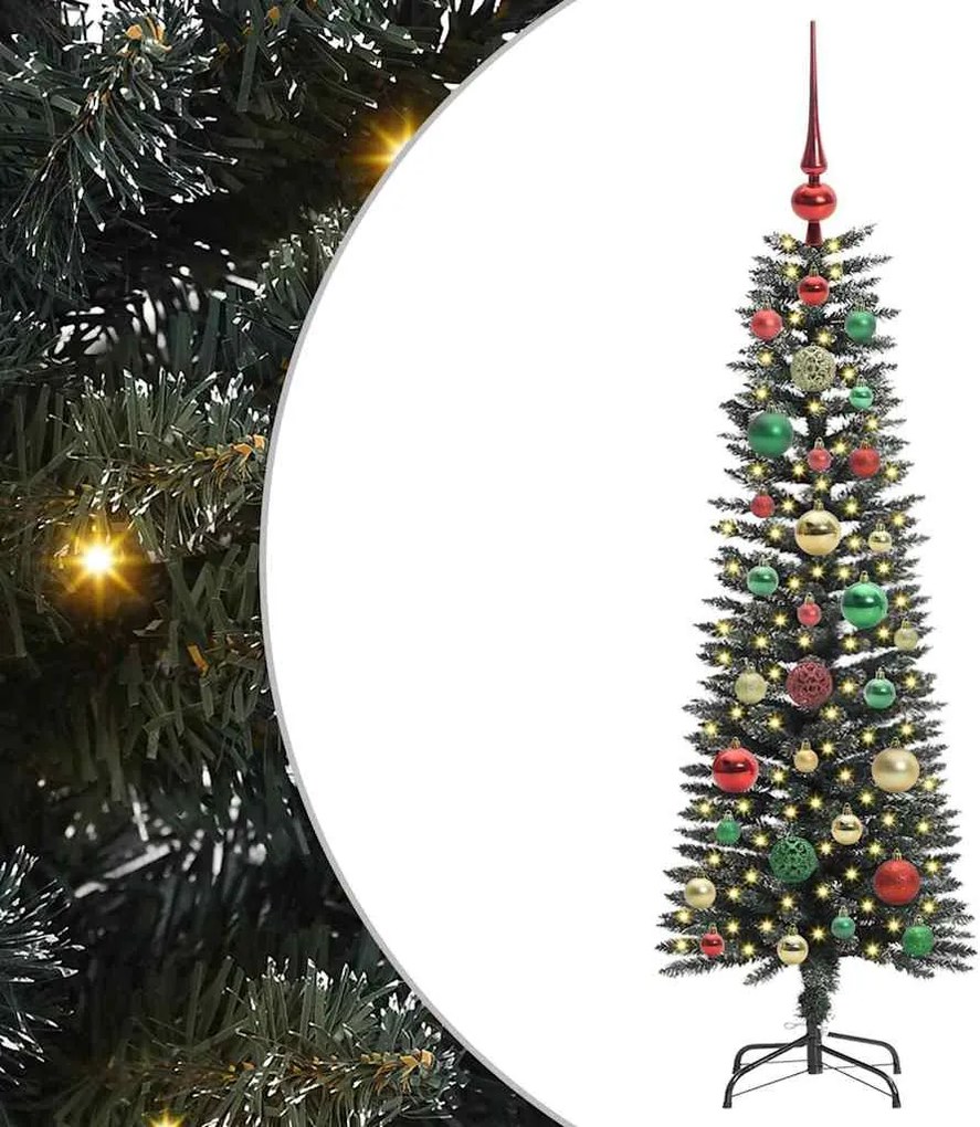 vidaXL Brad de Crăciun artificial Verde 120 cm PVC și Plastic și Oțel