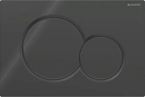 Geberit 115.770.DW.5 - Placă de acționare Sigma01 Round 24,6 x 16,4 cm, neagră