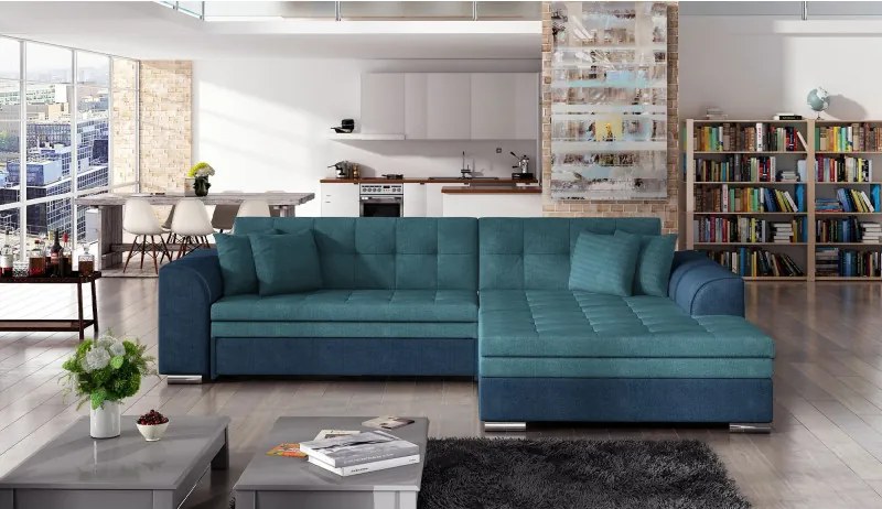 Coltar Living SORENTO Albastru/Turcoaz Orinoco 85/80 Dreapta 295 cm