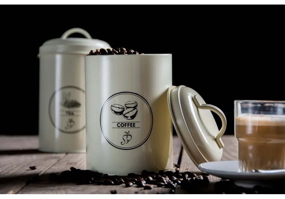 Recipiente 3 buc. din oțel pentru cafea/pentru ceai – Esschert Design