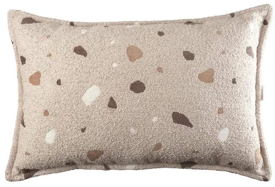 Pernă decorativă pentru copii maro deschis bouclé/chenille Terrazzo Bolster – Wigiwama