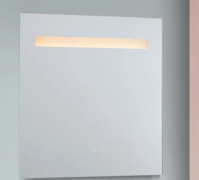 Oglinda baie cu iluminat LED dimabil, protectie IP44 Fame 60x65cm