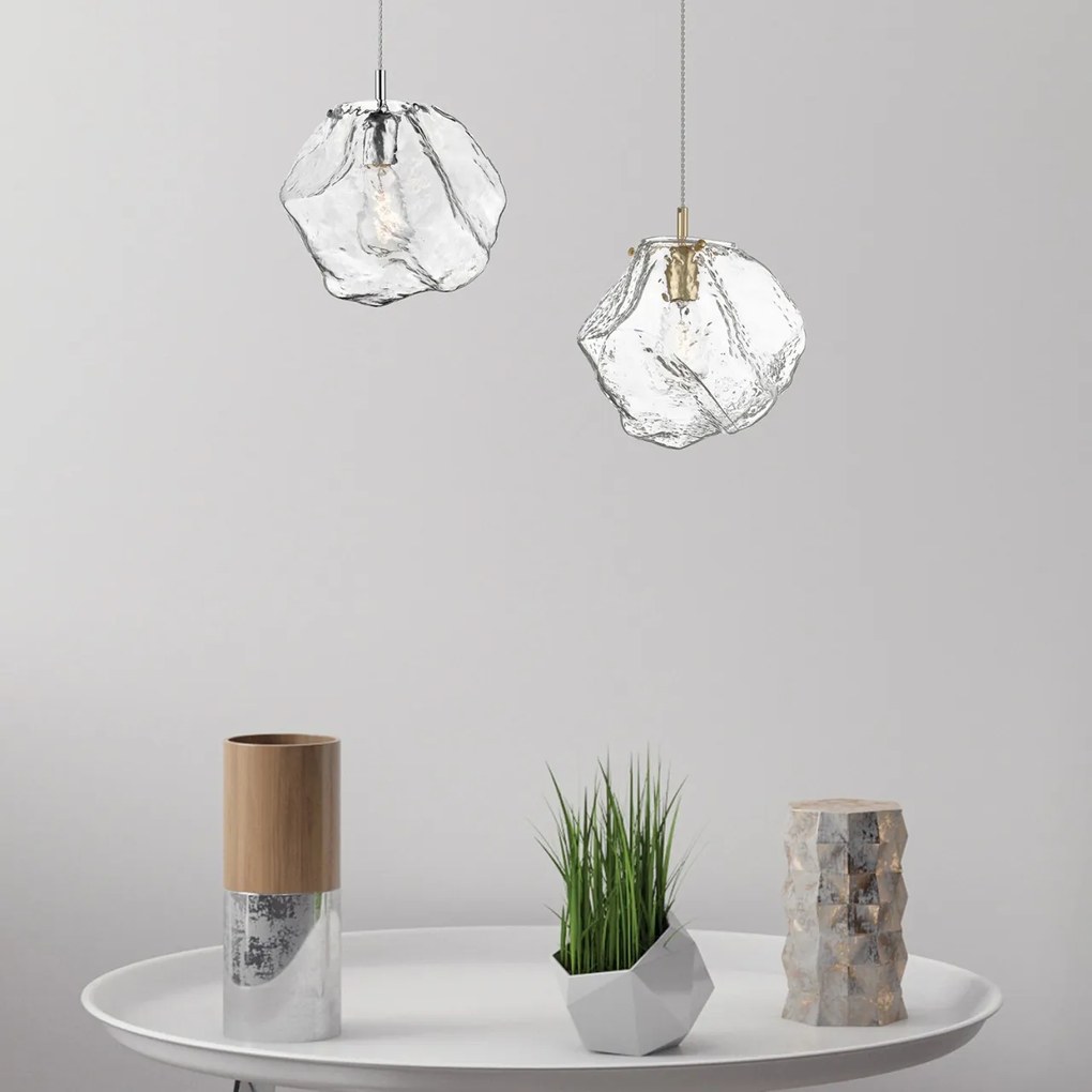 Pendul modern design decorativ original ROCK II auriu