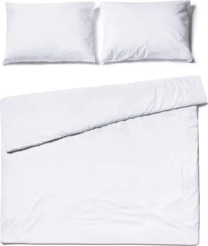 Lenjerie de pat din bumbac CALMORA albă Dimensiune lenjerie de pat: 2 buc 70 x 90 cm | 200 x 220 cm