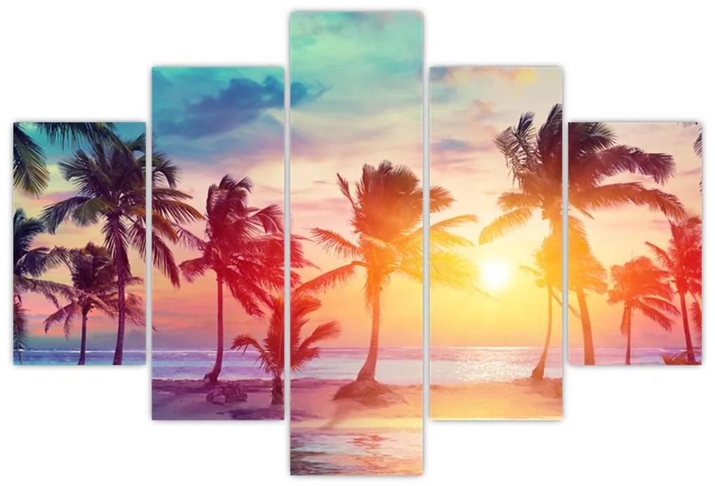 Tablou - Apus de soare tropical (150x105 cm)