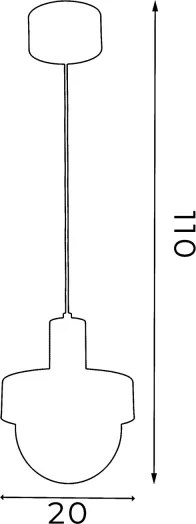 Pendul pe cablu CANAN 1xE27/15W/230V Ø 20 cm bej