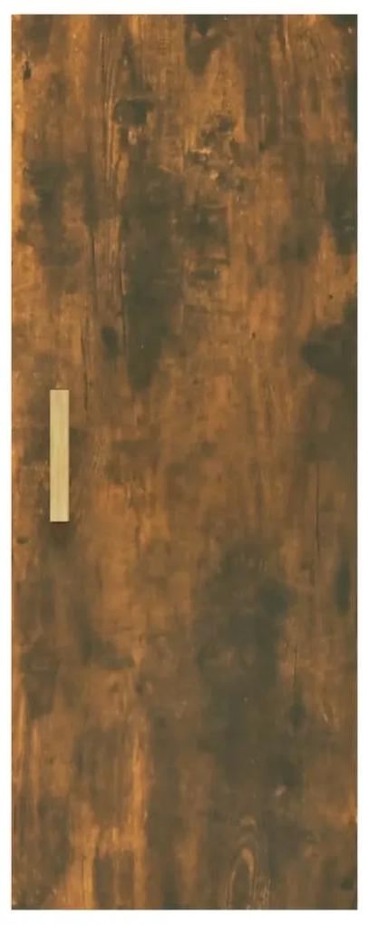 Dulap de perete, stejar fumuriu, 34,5x34x90 cm, lemn compozit 1, Stejar afumat