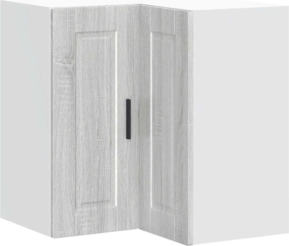 vidaXL Dulap de colț de bucătărie „Porto” gri Sonoma Lemn prelucrat