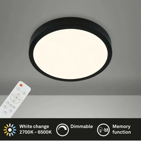 Plafonieră LED dimabilă RUNA LED/18W/230V Briloner 3701-015 + telecomandă