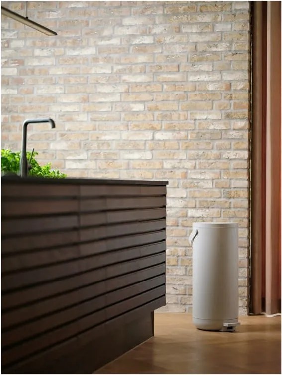 Coș de gunoi alb cu pedală din plastic 35 l Circular – Zone