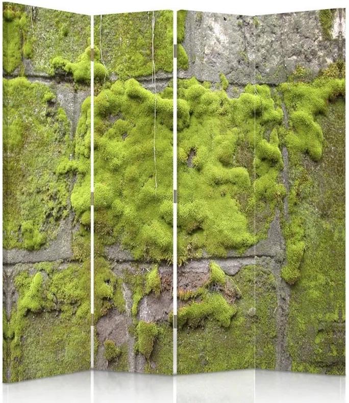 CARO Paravan - Moss On The Wall | cvadripartit | reversibil 145x150 cm