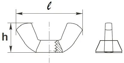 Piulite fluture zincate DIN 315 (Diametru: M 5)