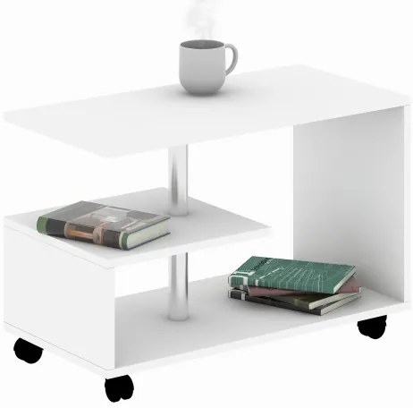 Măsuță de cafea KARANFIL 52,5x80 cm albă