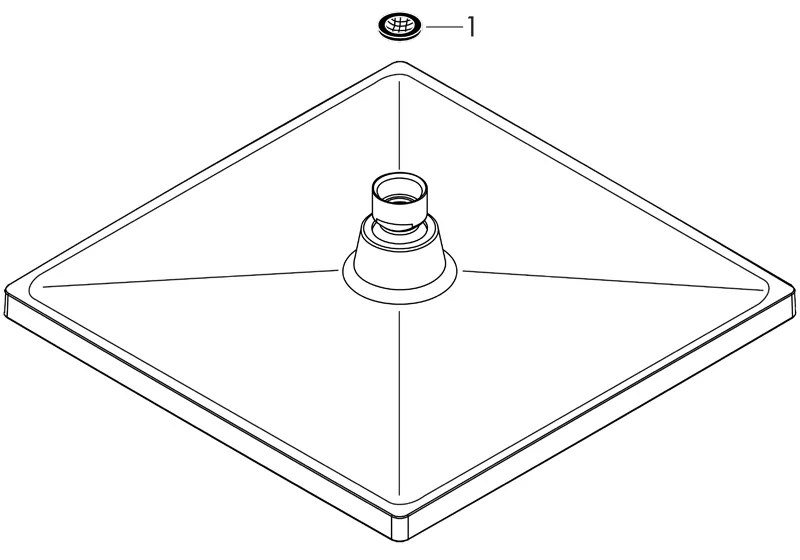 Cap de dus Hansgrohe, Crometta E, Crom, 240 x 240 mm