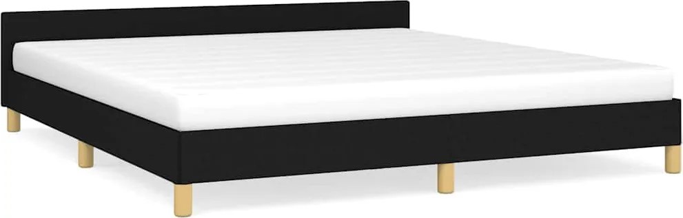 vidaXL Cadru de pat fără saltea, negru, 180x200 cm, textil