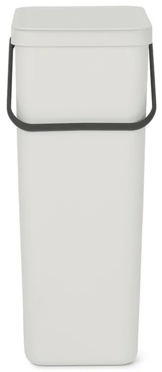 Cos de gunoi colectare selectiva Sort&Go 1005554, 40 L, Maner, Gri deschis