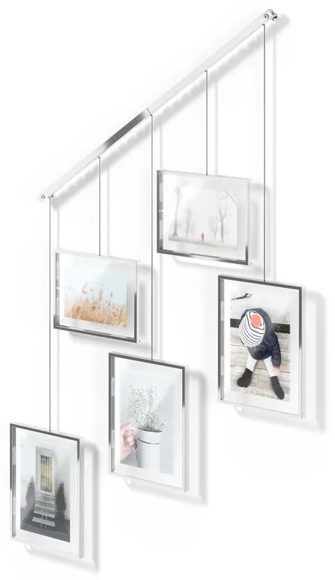 Rame argintii de suspendat 5 buc. din metal 66x69 cm Exhibit – Umbra