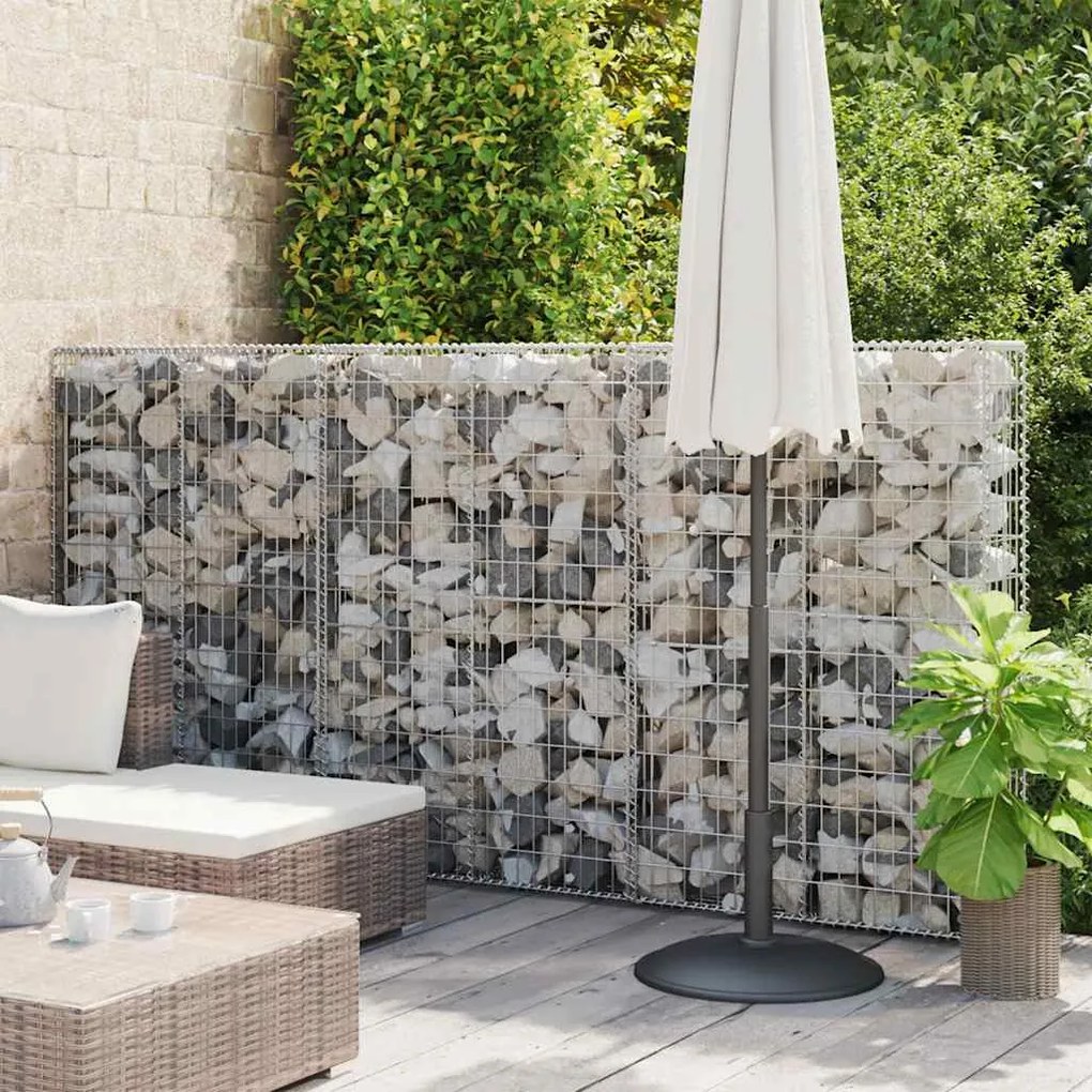 vidaXL Perete gabion cu capace, 100 x 20 x 150 cm, oțel galvanizat