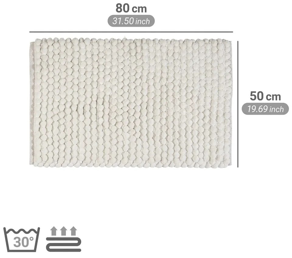 Covoraș de baie alb din material textil 50x80 cm Solivo – Wenko