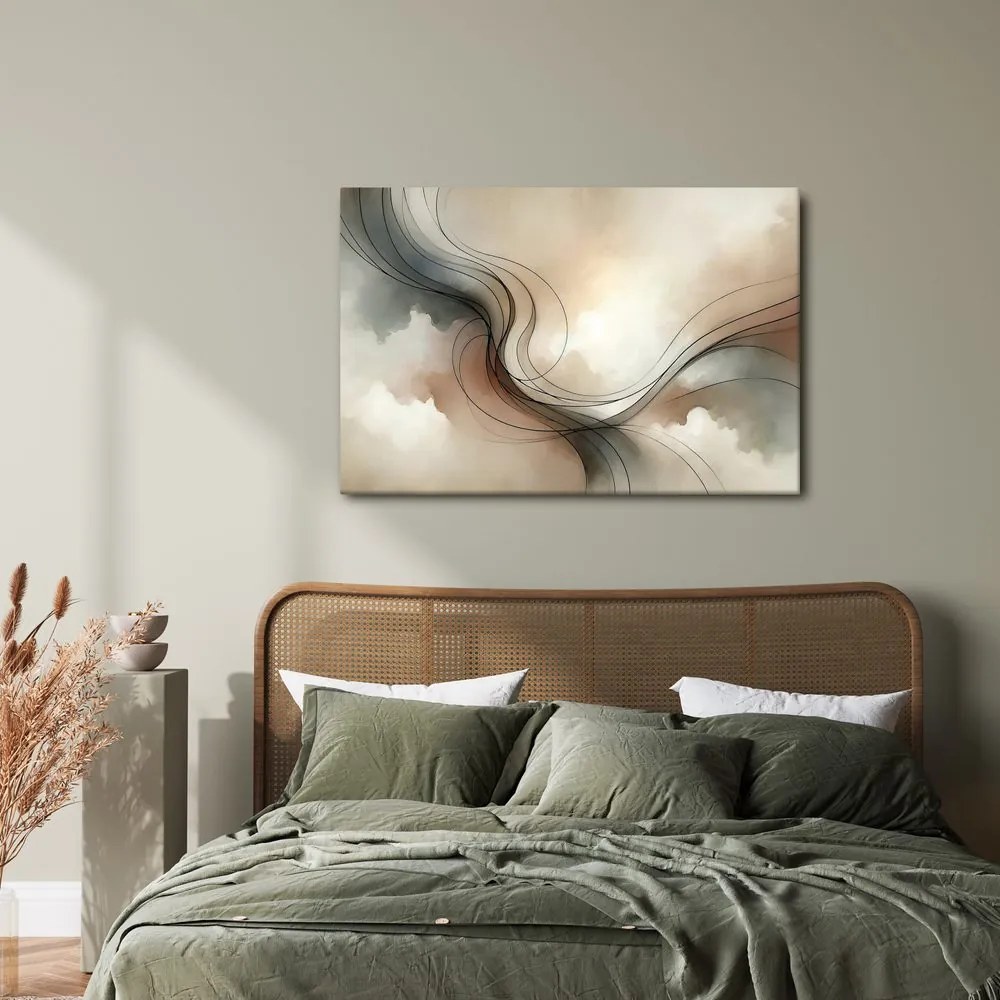 Tablou linii delicate în spațiu