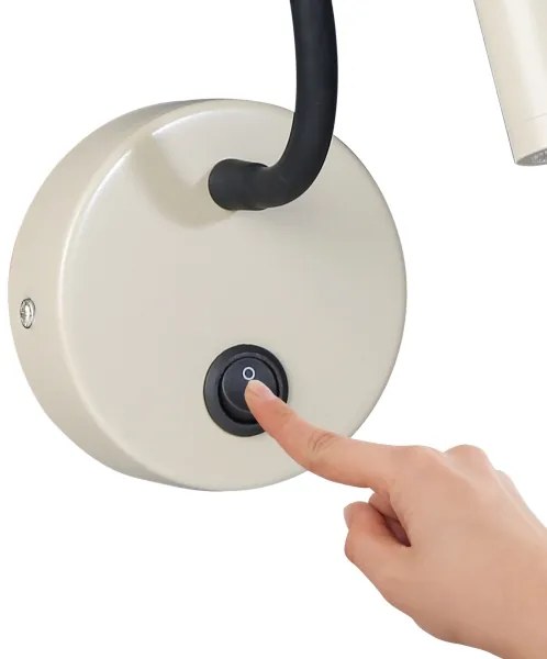 Lampă LED flexibilă de perete Brilagi MAYA LED/3W/230V 4000K bej