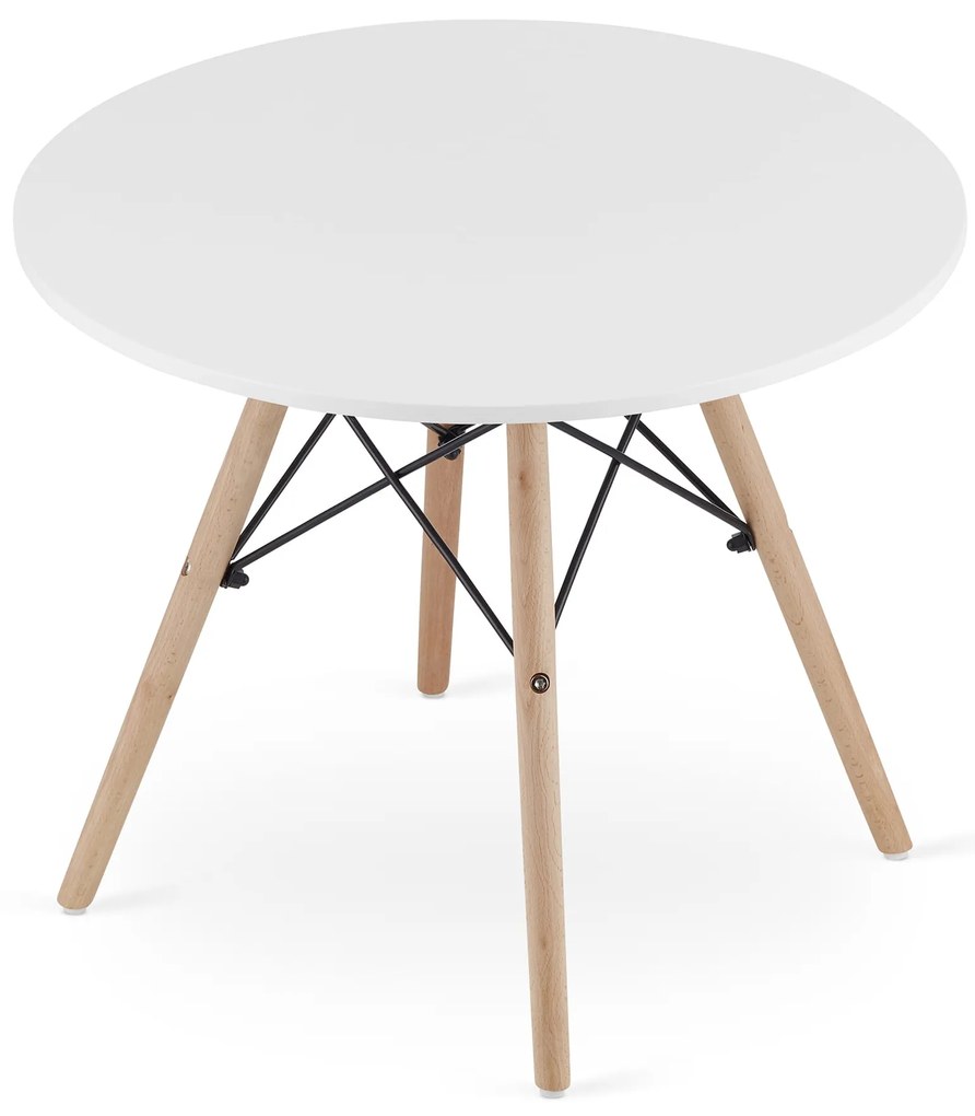 Masuta de cafea alb MAKSI 60x60