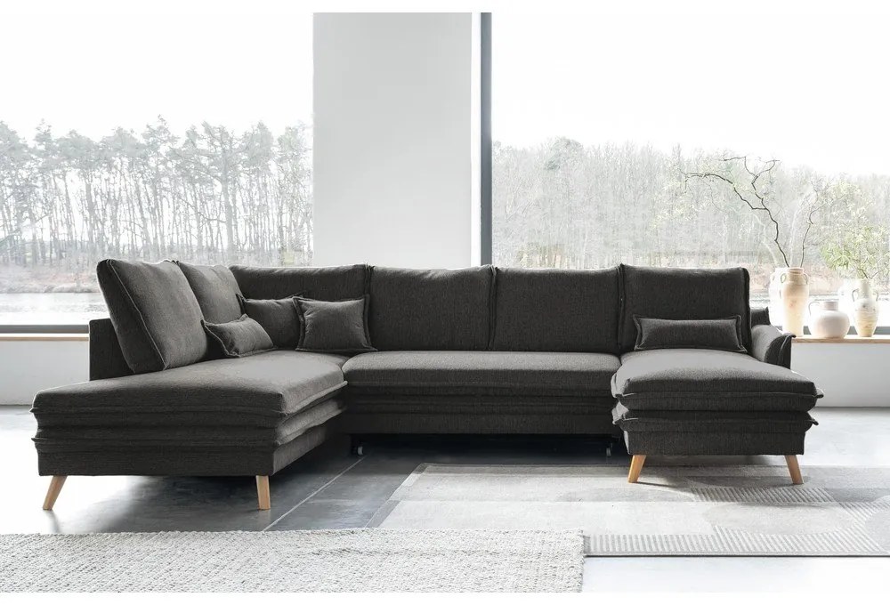 Colțar gri închis extensibil (cu colț pe partea stângă /în formă de "U") Charming Charlie – Miuform